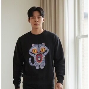 Netflix KPop Demon Hunters Chibi Derpy Save The Date Sweatshirt Size mens S